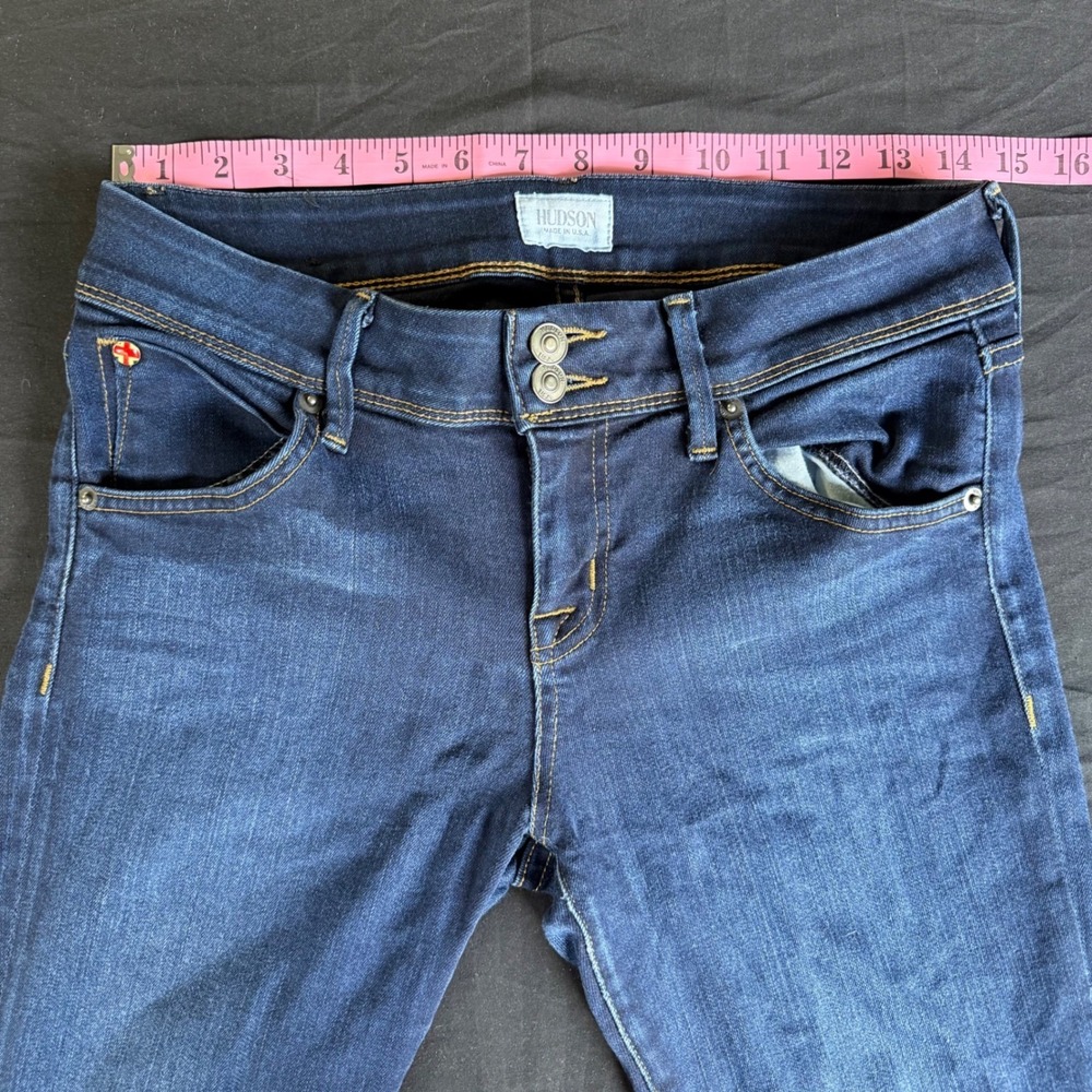 Hudson Jeans Womens Mid Rise Bootcut Dark Wash‎ Blue Denim Size 30 Inseam 30 - Picture 7 of 12